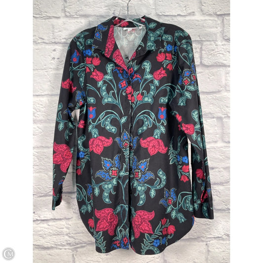 Top Long Sleeve By Chicos In Floral Print, Size: M