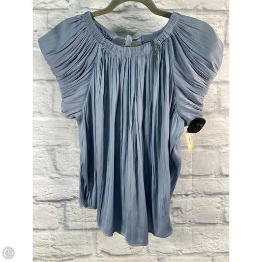 Blouse Short Sleeve By Anthropologie In Blue, Size: Xs