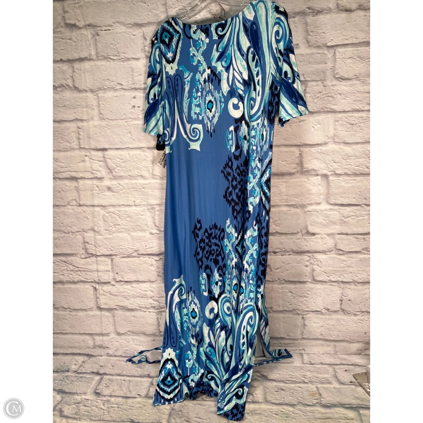 Dress Casual Midi By Chicos In Black & Blue, Size: S