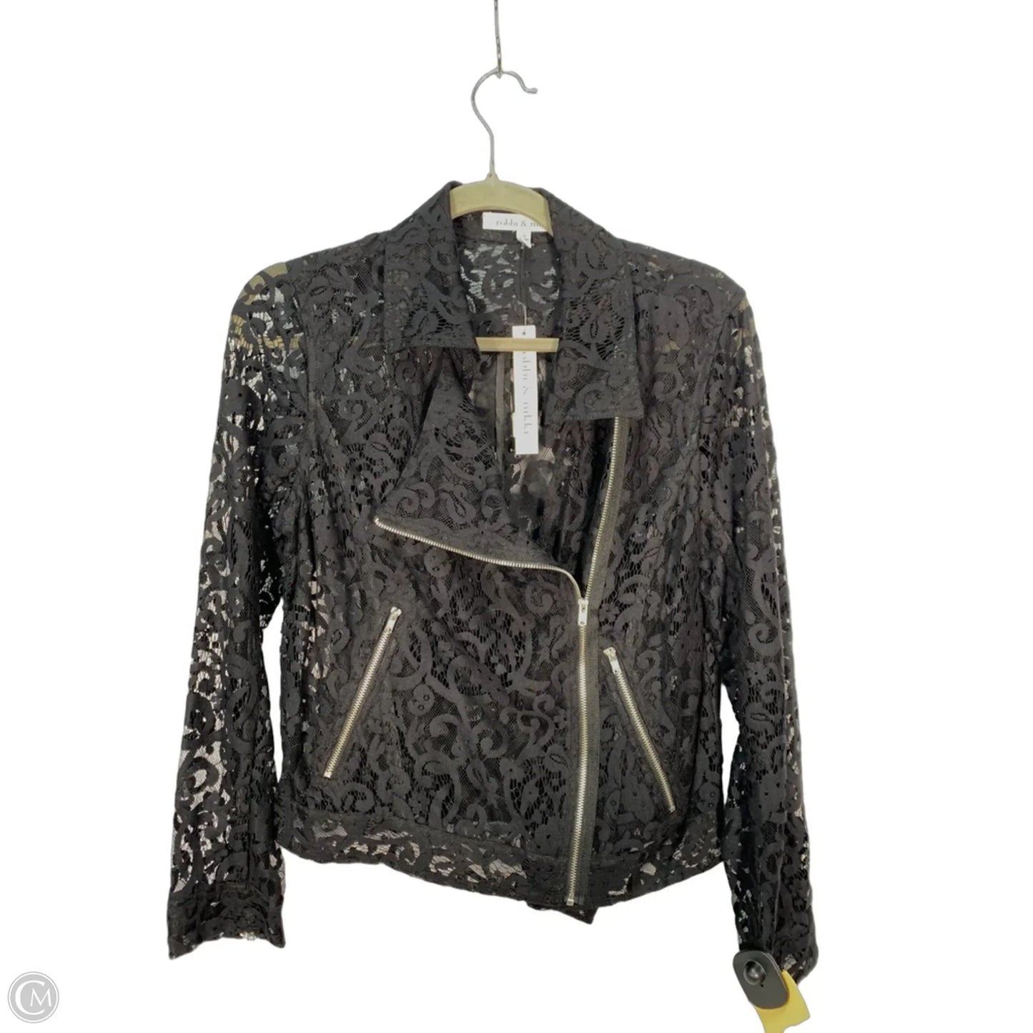 Jacket Moto By Clothes Mentor In Black, Size: S