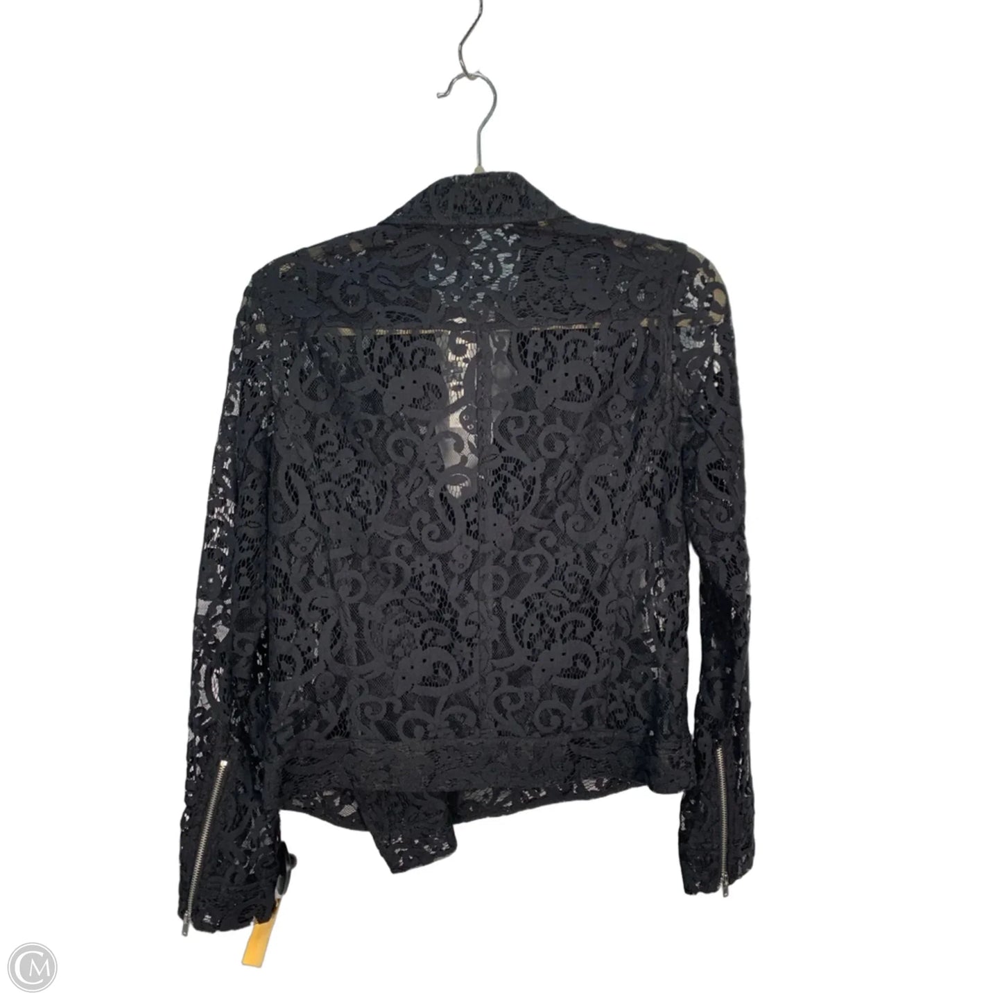 Jacket Moto By Clothes Mentor In Black, Size: S
