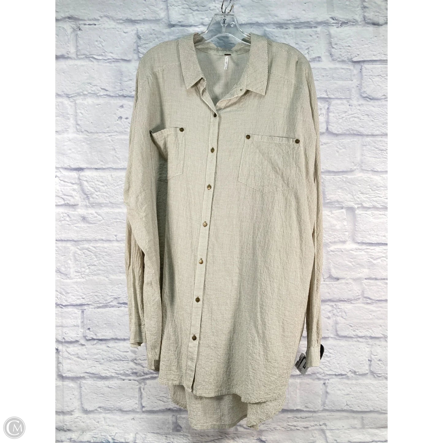 Tunic Long Sleeve By Free People In Green, Size: L