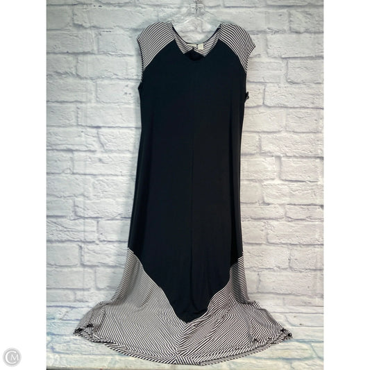 Dress Casual Maxi By Chicos In Black & White, Size: M