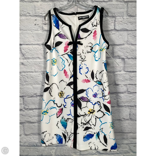 Dress Designer By Karl Lagerfeld In Black & White, Size: L