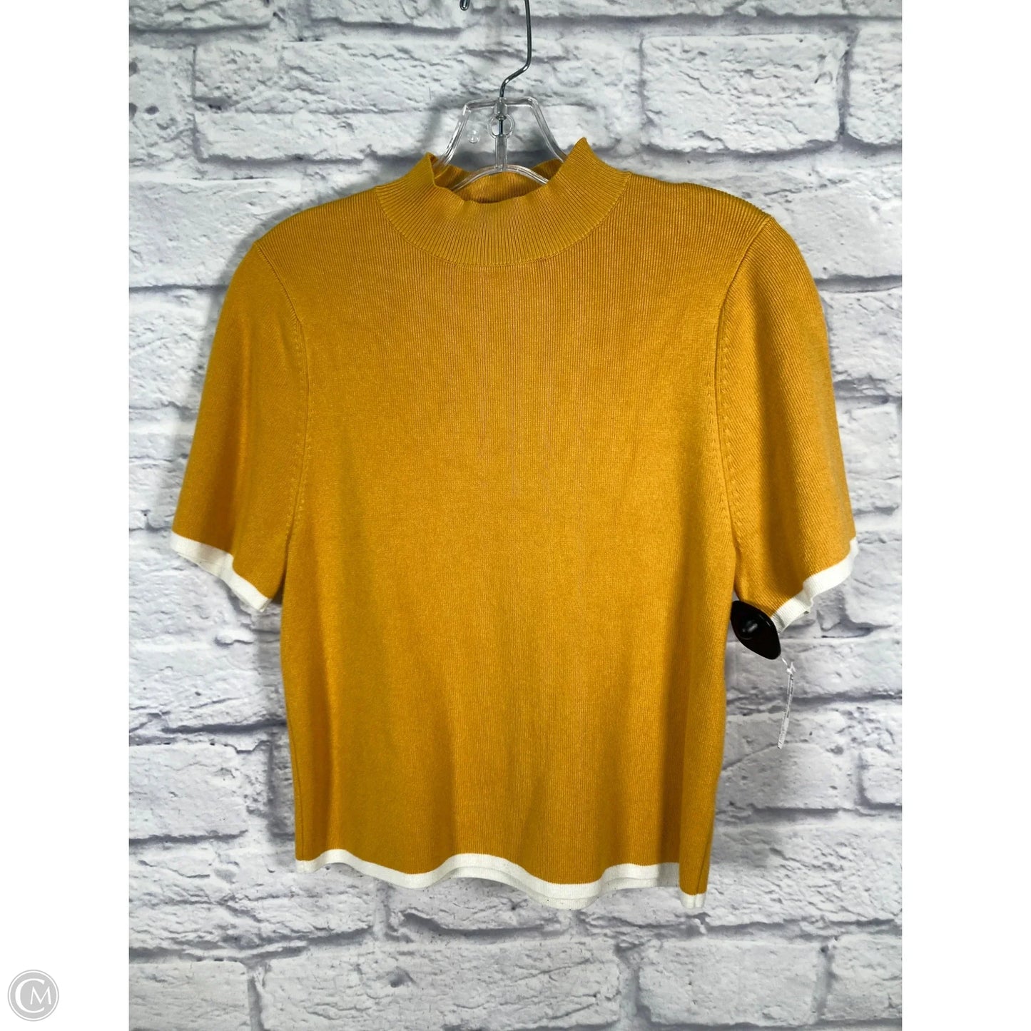 Top Short Sleeve By Maeve In Yellow, Size: 1x