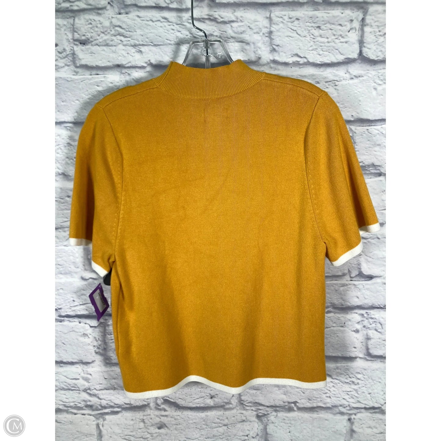Top Short Sleeve By Maeve In Yellow, Size: 1x
