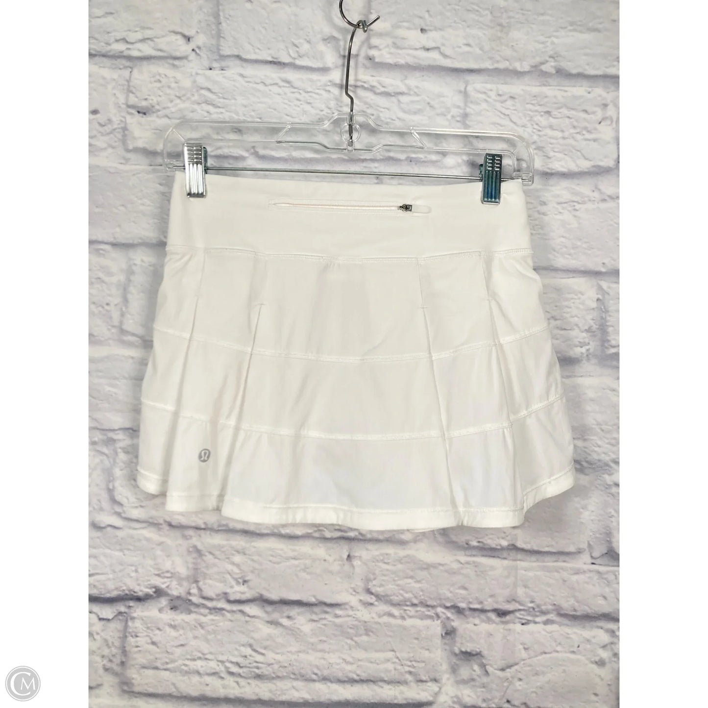 Athletic Skort By Lululemon In White, Size: 2