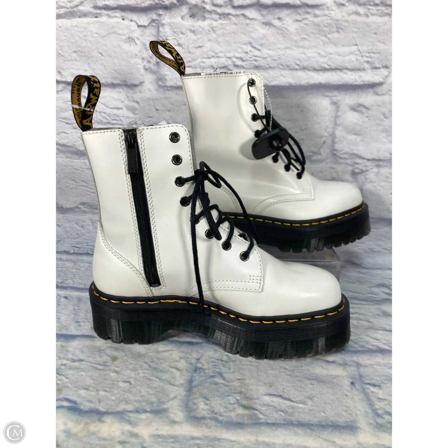 Boots Combat By Dr Martens In Black & White, Size: 7
