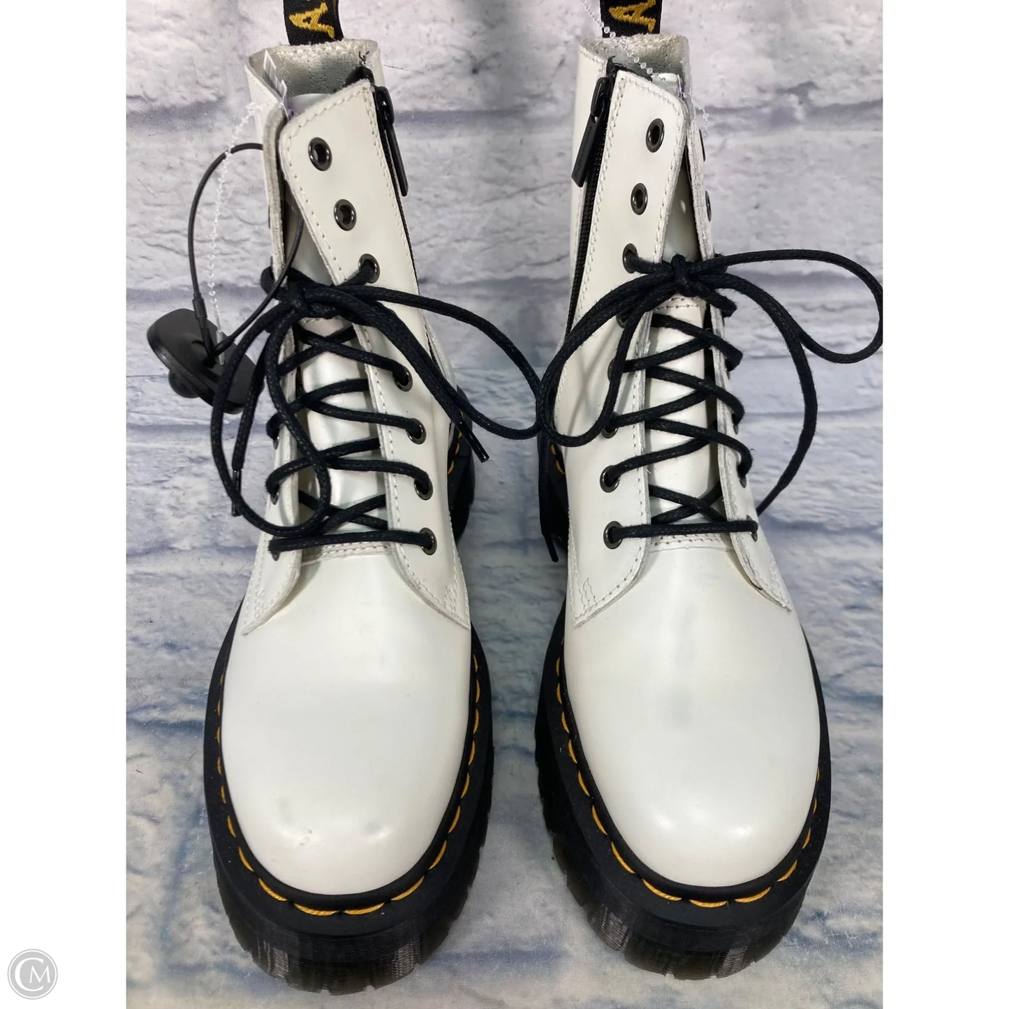 Boots Combat By Dr Martens In Black & White, Size: 7