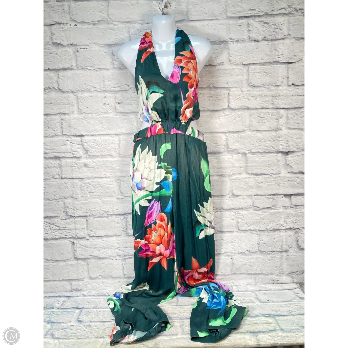 Jumpsuit By Maeve In Green & Orange, Size: M