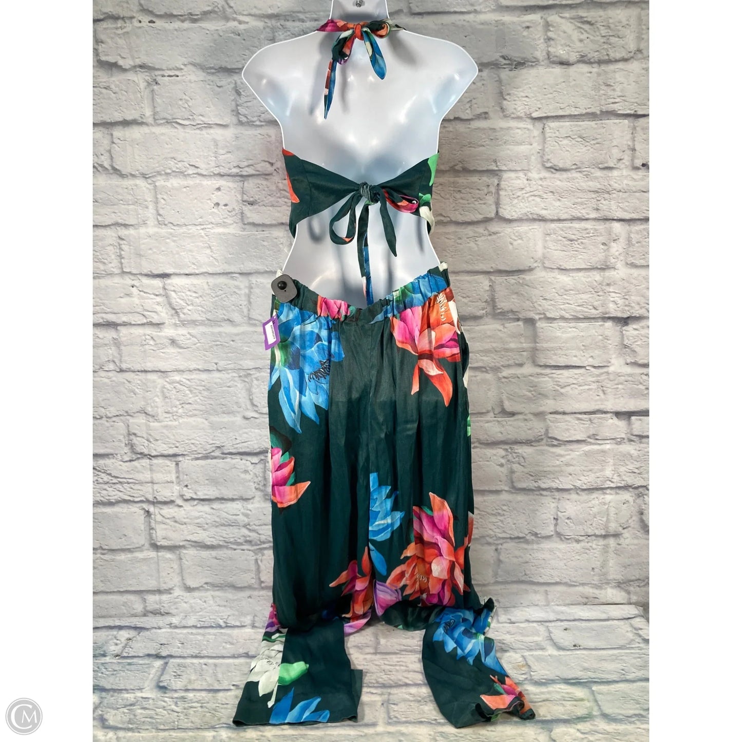 Jumpsuit By Maeve In Green & Orange, Size: M