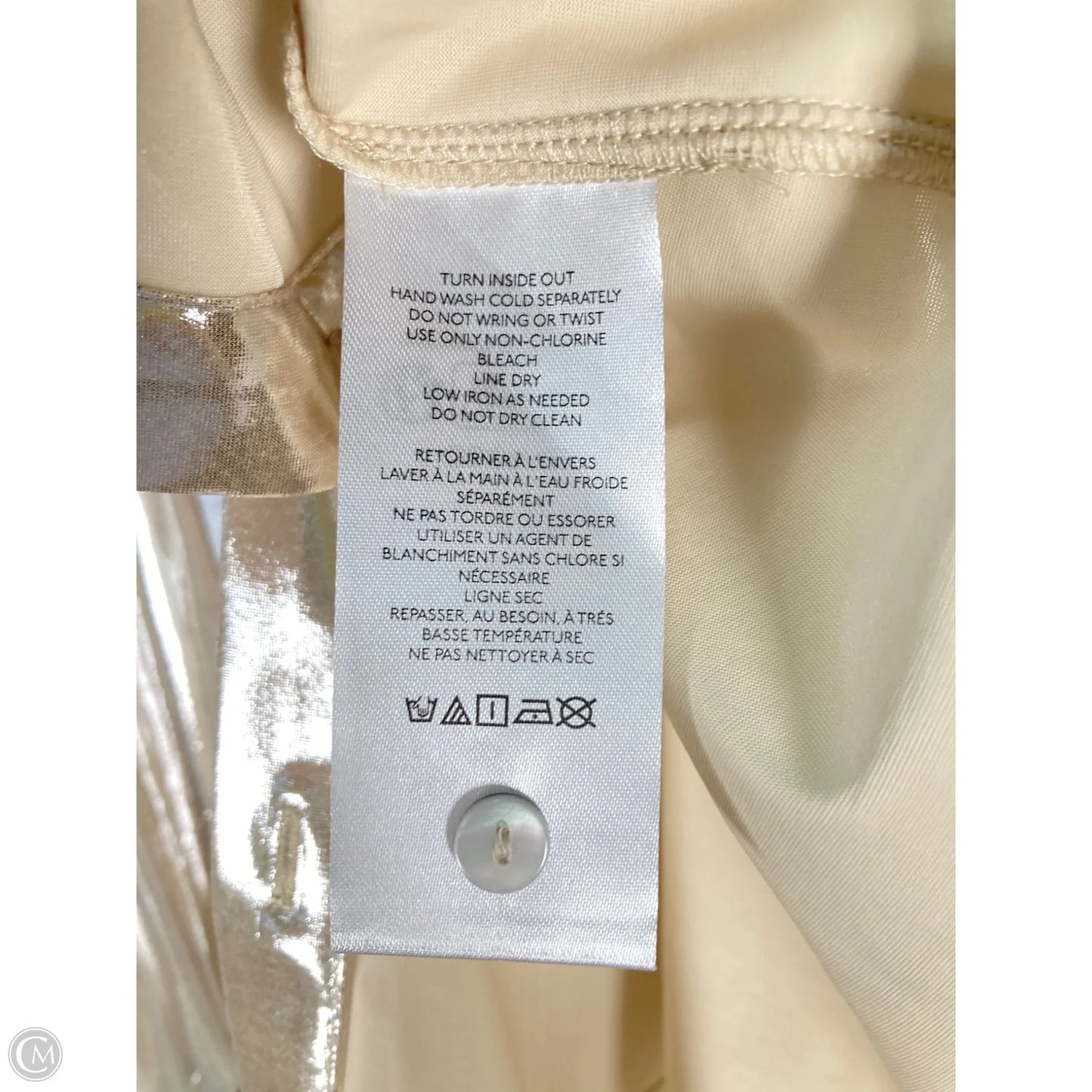 Blouse Long Sleeve By Anthropologie In Gold, Size: M
