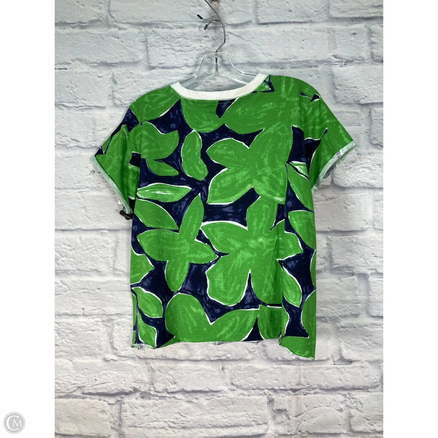 Top Short Sleeve Basic By Maeve In Blue & Green, Size: S