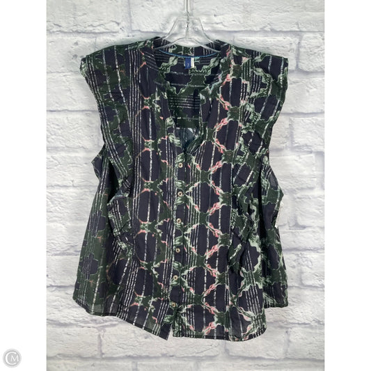 Top Sleeveless By Pilcro In Blue & Green, Size: Xl