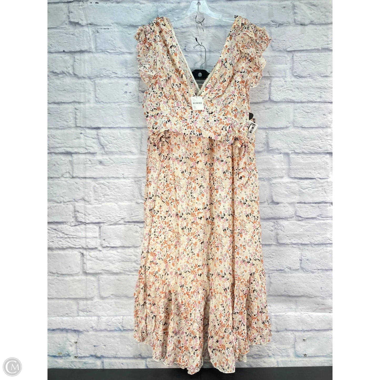 Skirt Set 2pc By Free People In Cream & Orange, Size: Xl