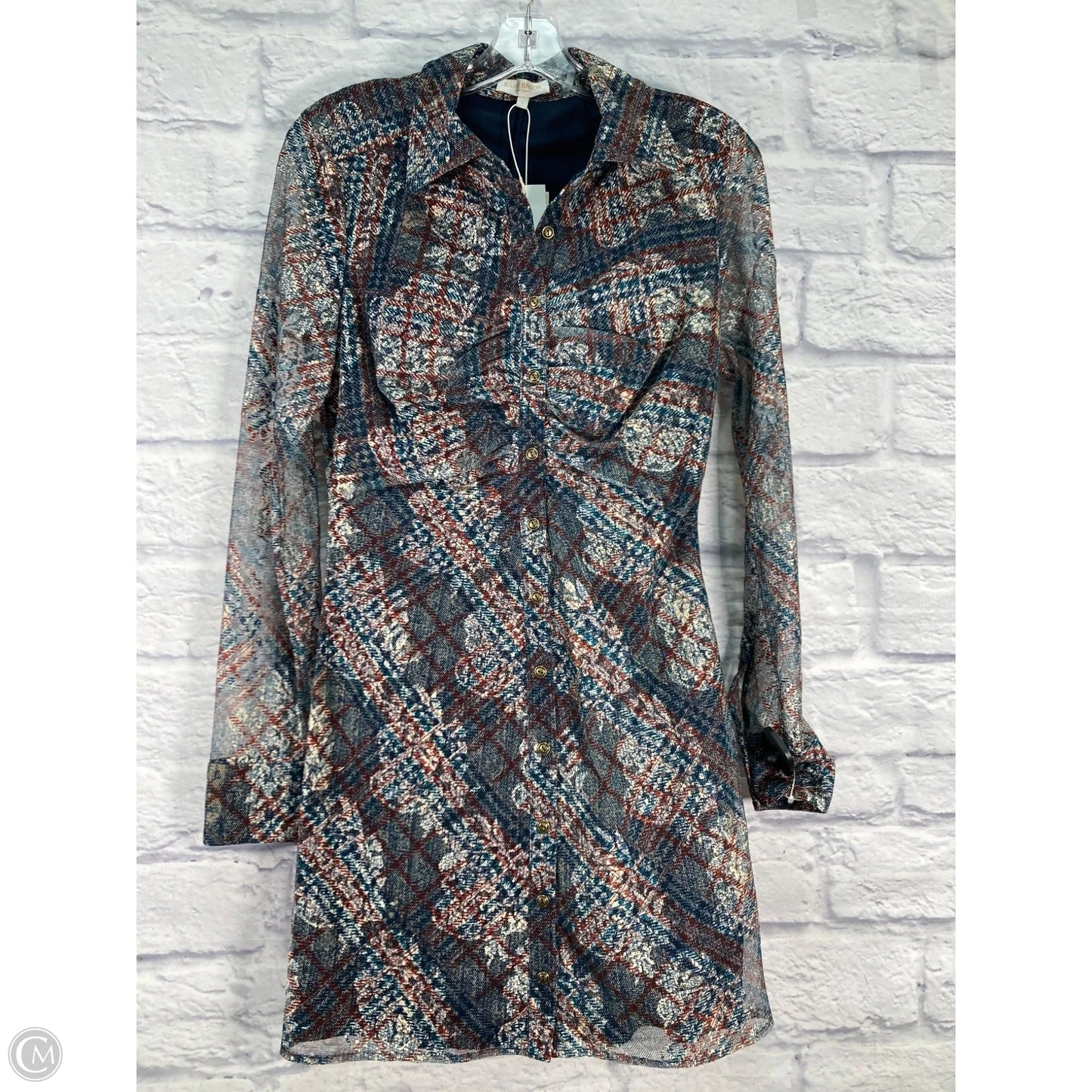 Dress Casual Short By Ramy Brook In Blue & Red, Size: S