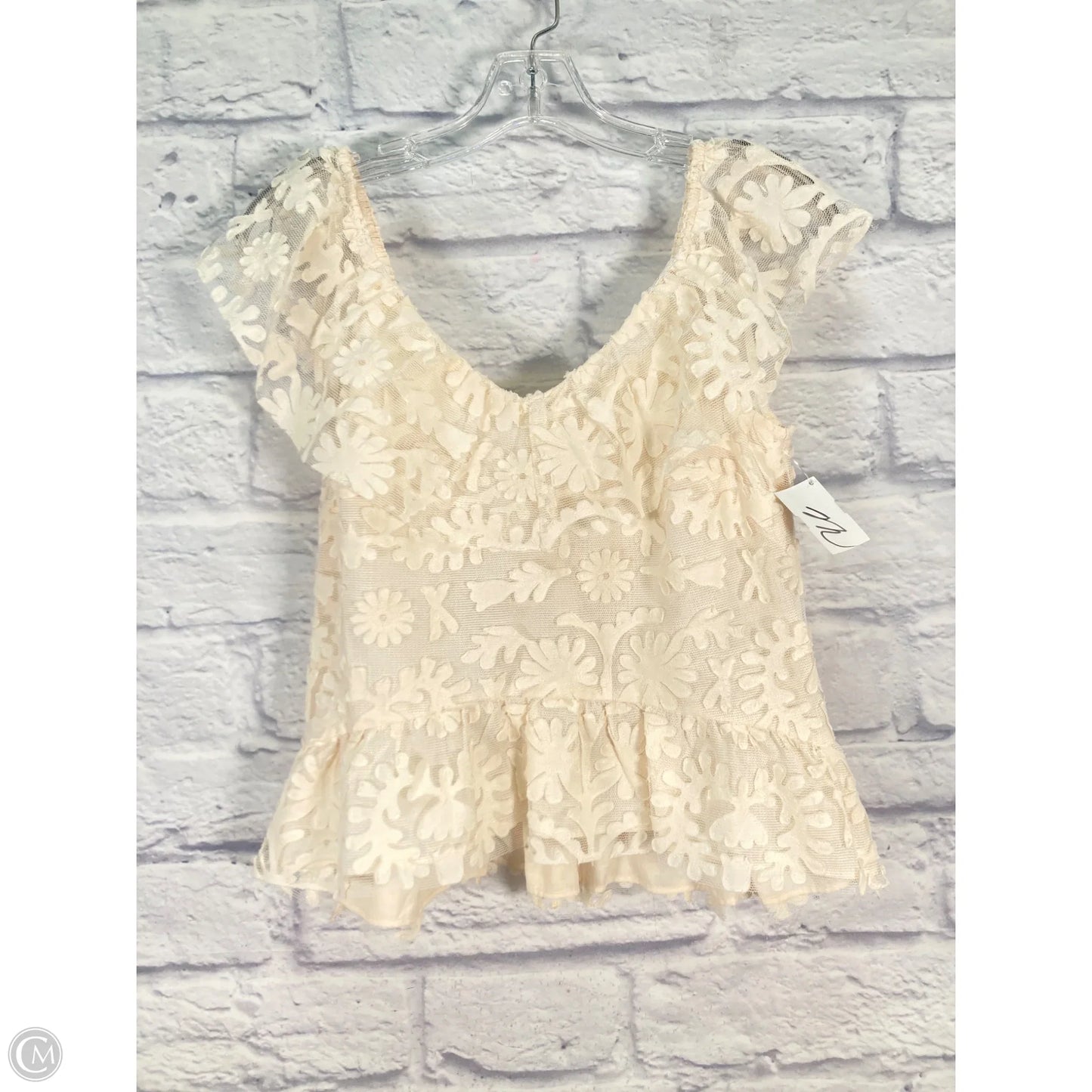 Top Sleeveless By Anthropologie In Cream, Size: Xs