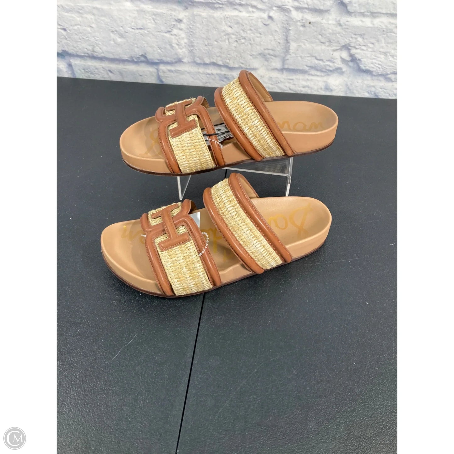 Sandals Flats By Sam Edelman In Brown & Tan, Size: 7.5