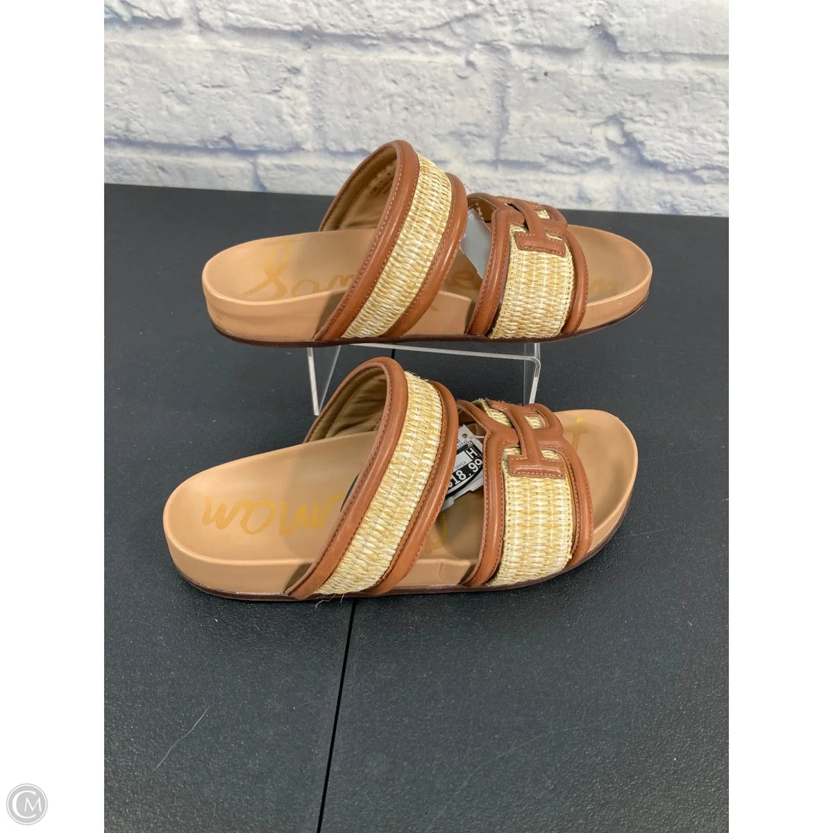 Sandals Flats By Sam Edelman In Brown & Tan, Size: 7.5