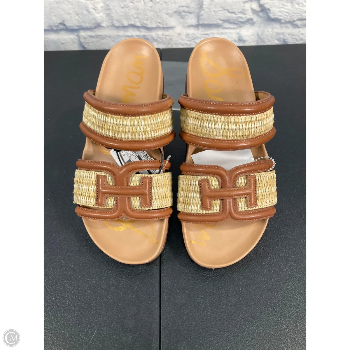 Sandals Flats By Sam Edelman In Brown & Tan, Size: 7.5