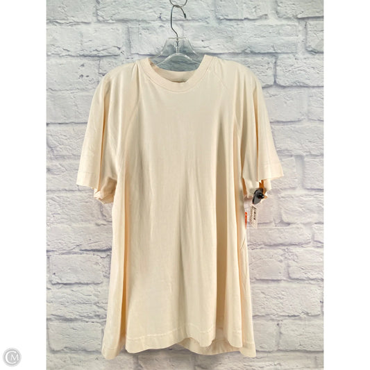 Athletic Top Short Sleeve By Free People In Cream, Size: S
