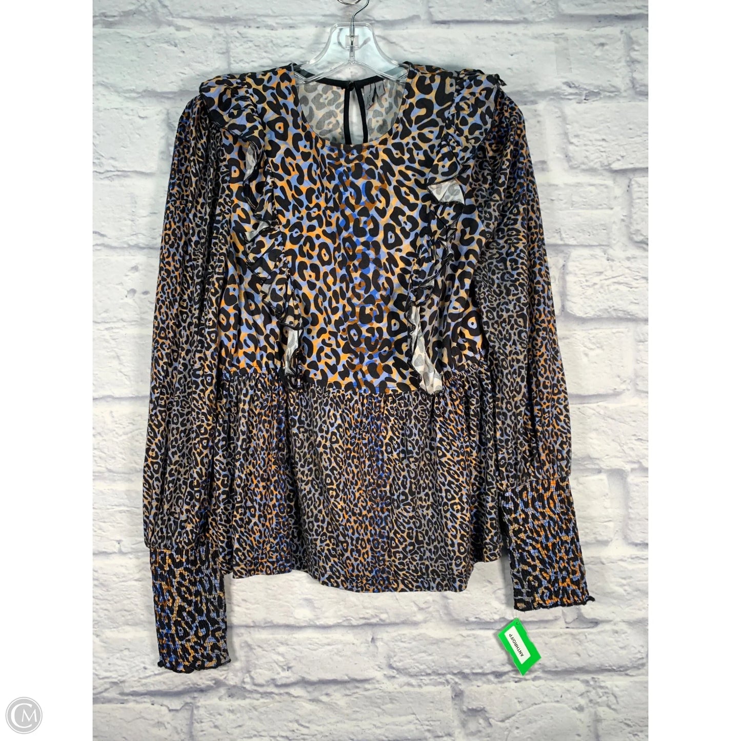 Blouse Long Sleeve By Blank London In Animal Print, Size: S