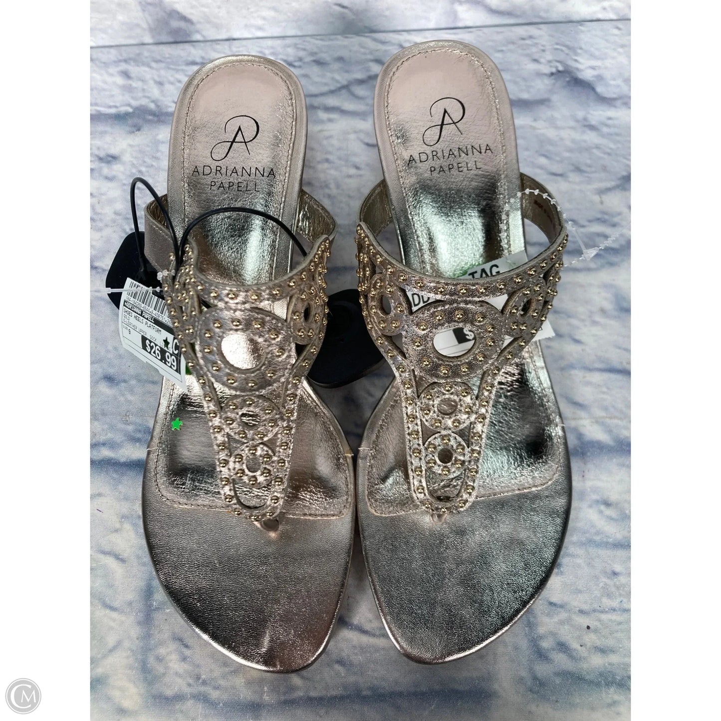 Shoes Heels Platform By Adrianna Papell In Gold, Size: 9