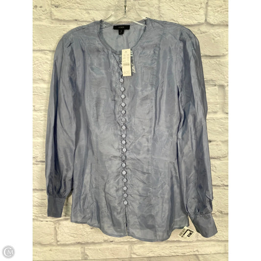 Blouse Long Sleeve By J. Crew In Blue, Size: Xs