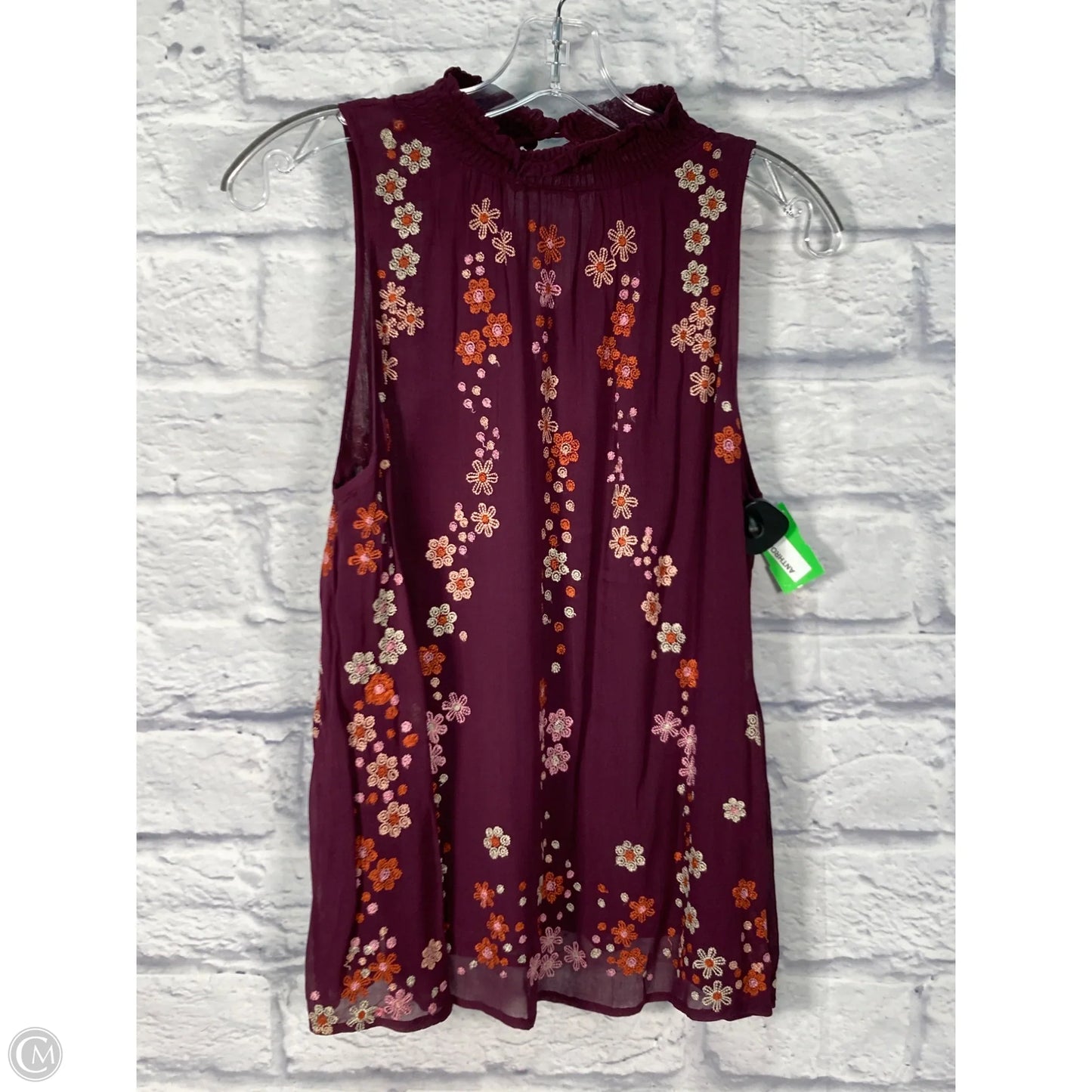 Blouse Sleeveless By Floreat In Orange & Purple, Size: Xs