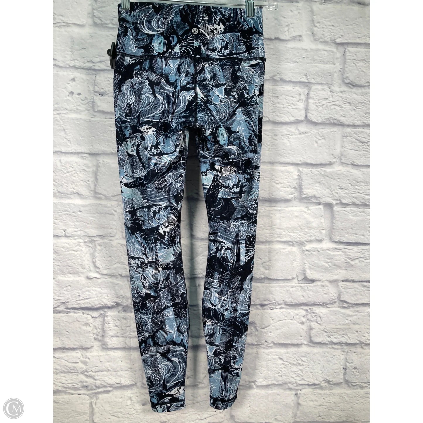 Athletic Leggings By Lululemon In Black & Blue, Size: 6