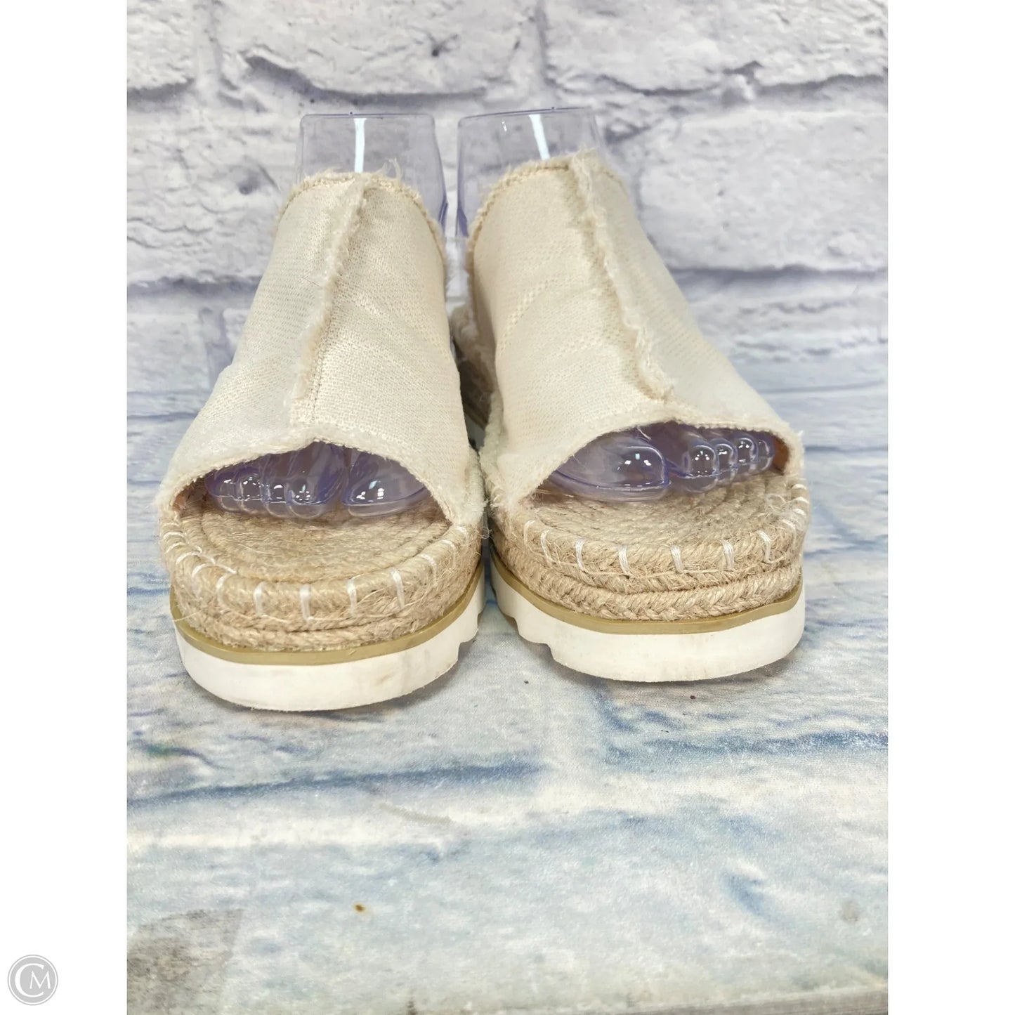 Sandals Heels Platform By Oasis Society In Cream, Size: 8.5