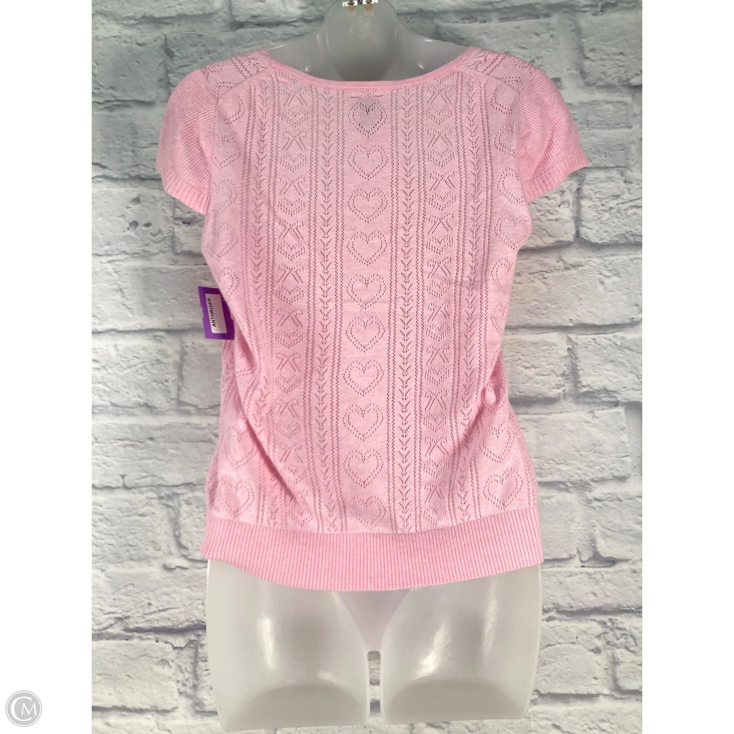 Top Short Sleeve By Maeve In Pink, Size: M