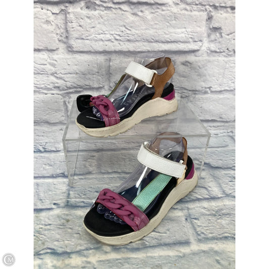 Sandals Heels Platform By Clothes Mentor In Blue & Purple, Size: 8.5
