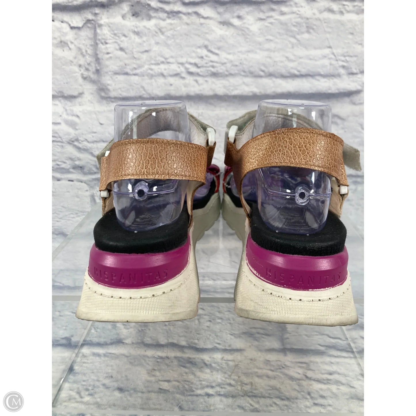 Sandals Heels Platform By Clothes Mentor In Blue & Purple, Size: 8.5