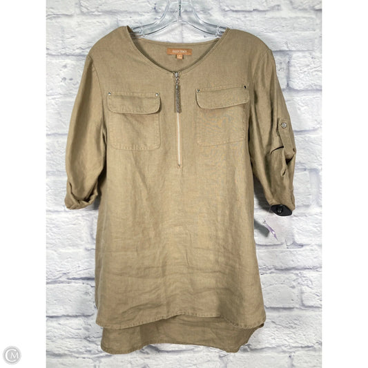 Tunic 3/4 Sleeve By Ellen Tracy In Brown, Size: S