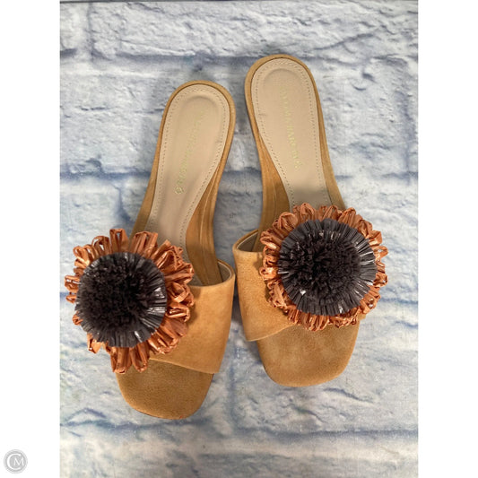 Sandals Flats By Clothes Mentor In Brown, Size: 8