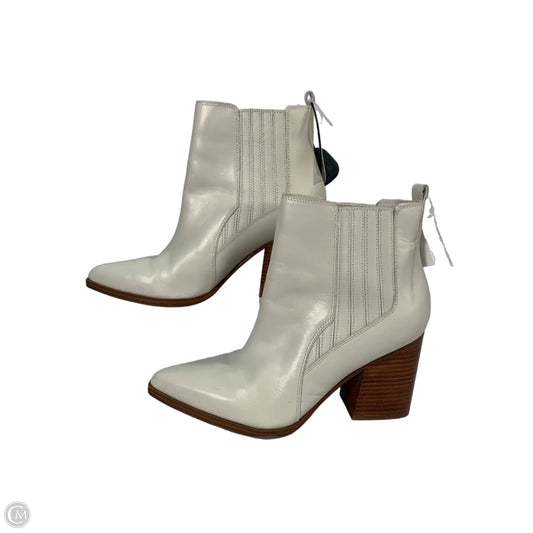 Boots Ankle Heels By Marc Fisher In Cream, Size: 9.5