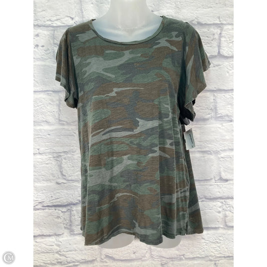 Top Short Sleeve Basic By T.la In Camouflage Print, Size: S