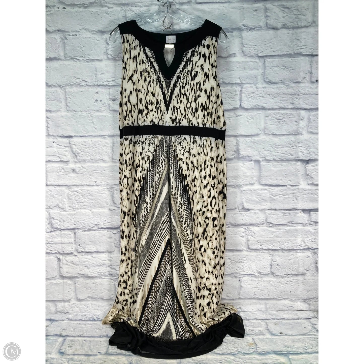 Dress Casual Maxi By Chicos In Cream, Size: L