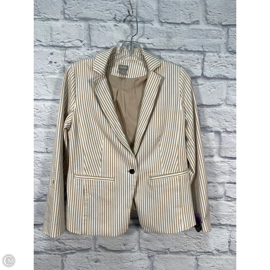 Blazer By Chicos In Tan & White, Size: S
