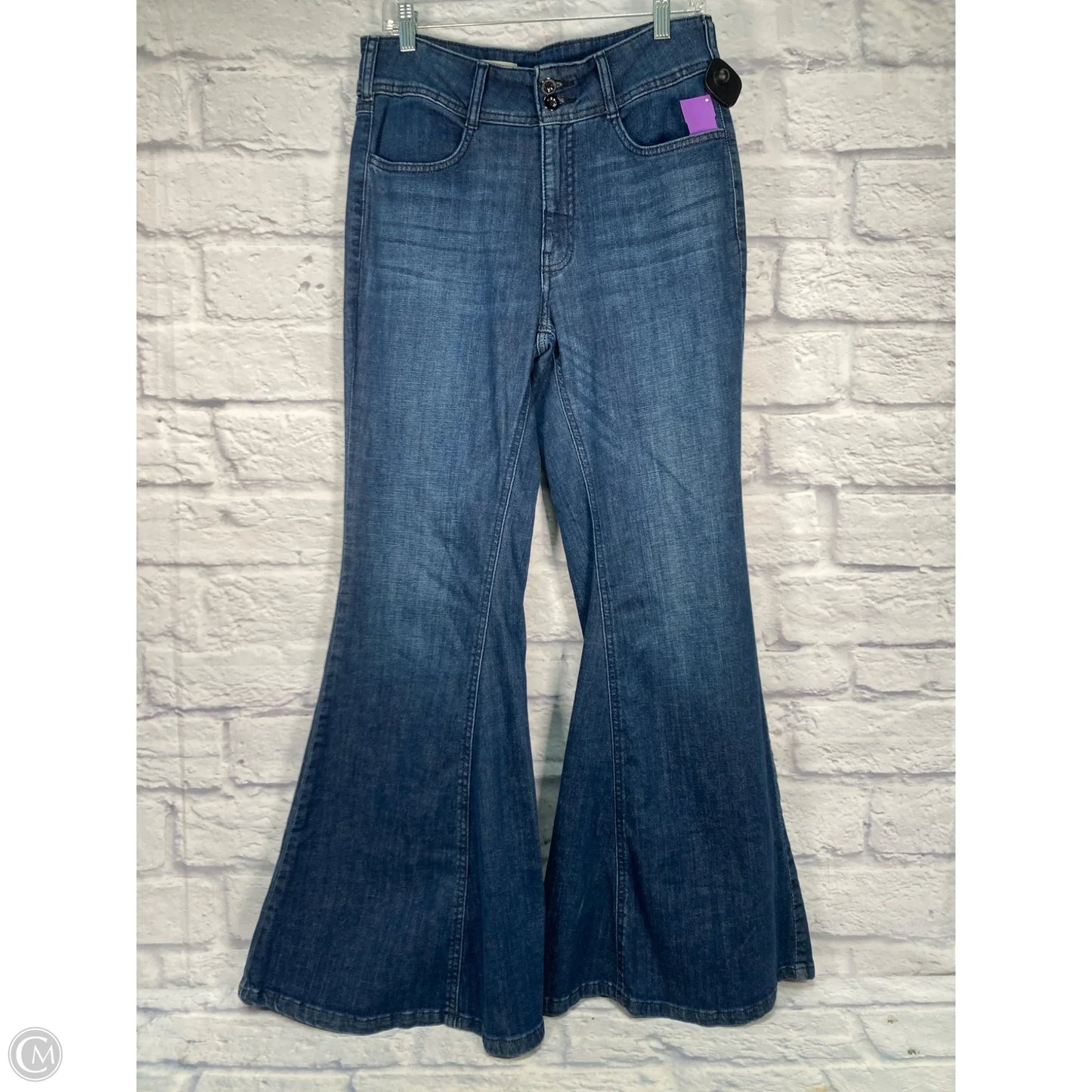 Jeans Flared By Pilcro In Blue Denim, Size: 10