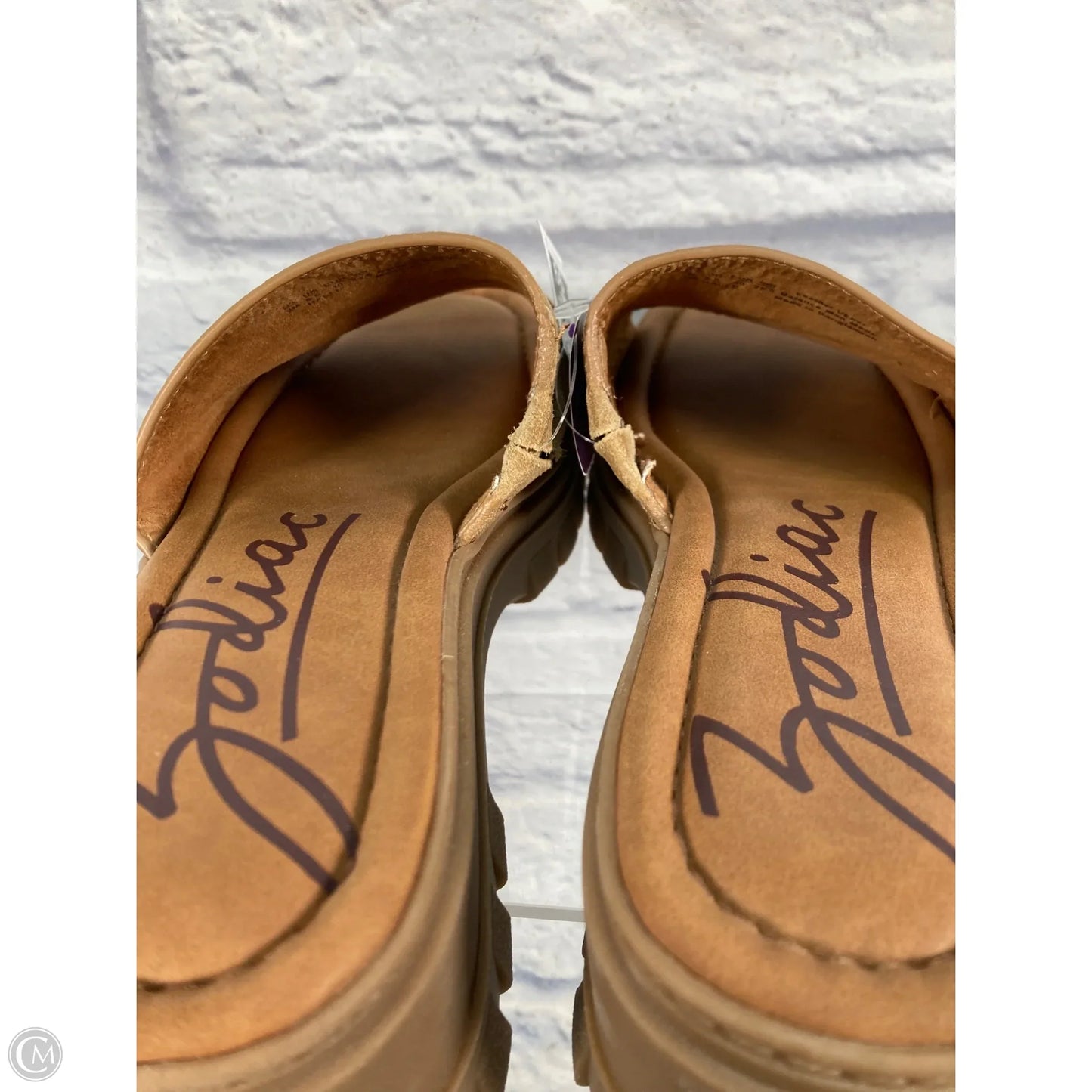 Sandals Heels Platform By Zodiac In Brown, Size: 9