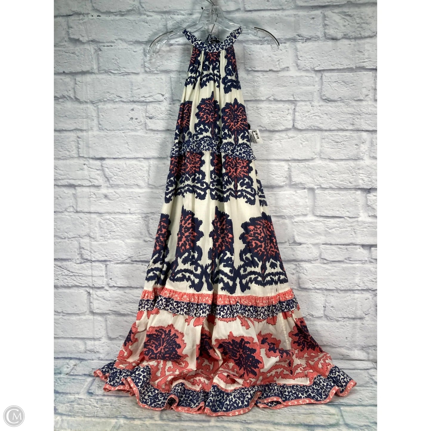 Dress Casual Midi By Ash & Eden In Blue & Orange, Size: S