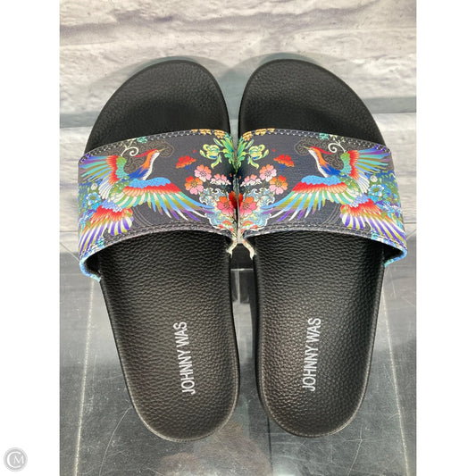 Sandals Flats By Johnny Was In Black, Size: 7