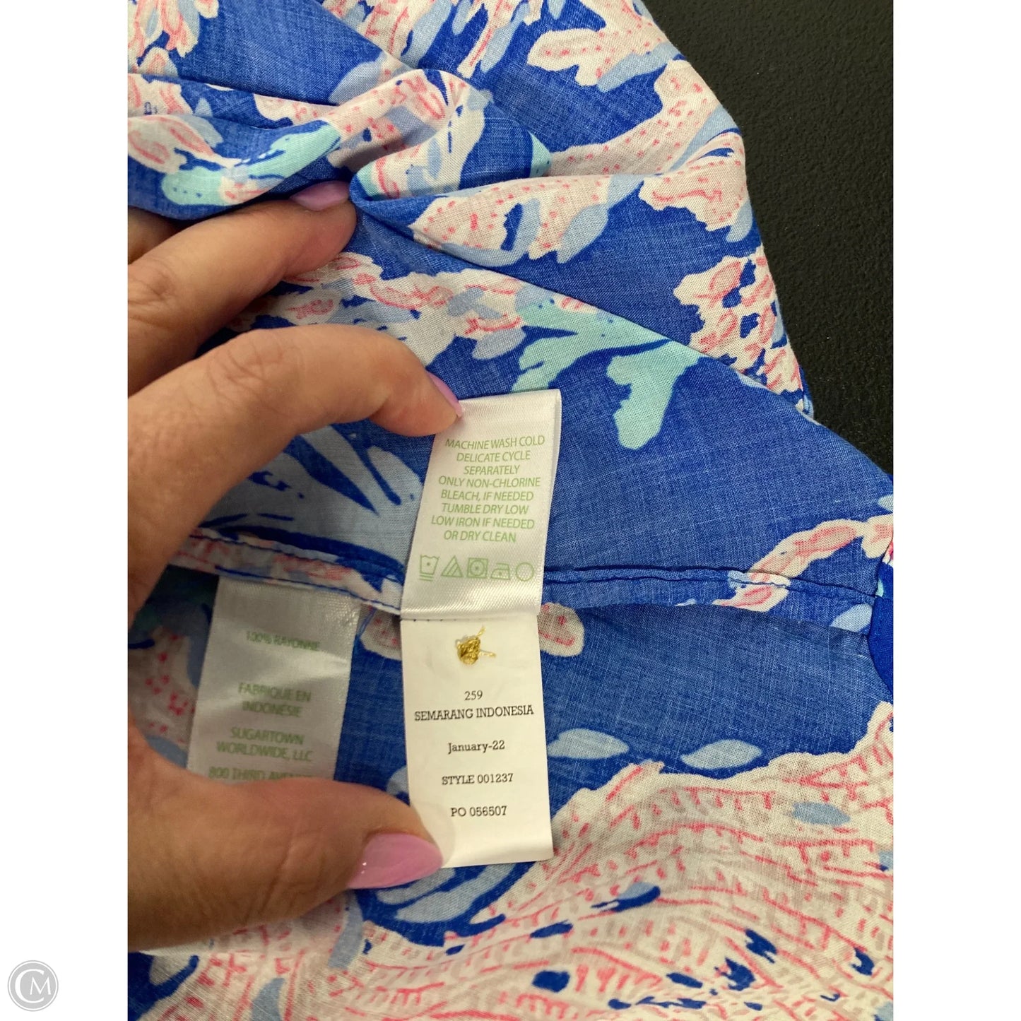 Dress Designer By Lilly Pulitzer In Blue & Pink, Size: S