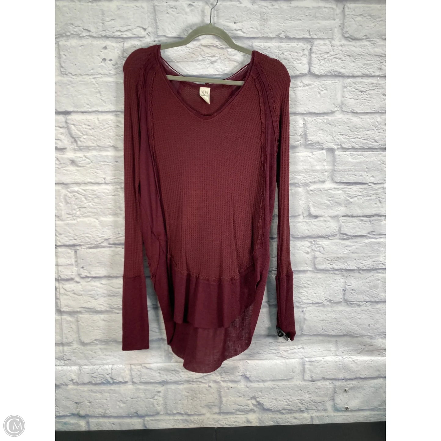 Top Long Sleeve By We The Free In Maroon, Size: S