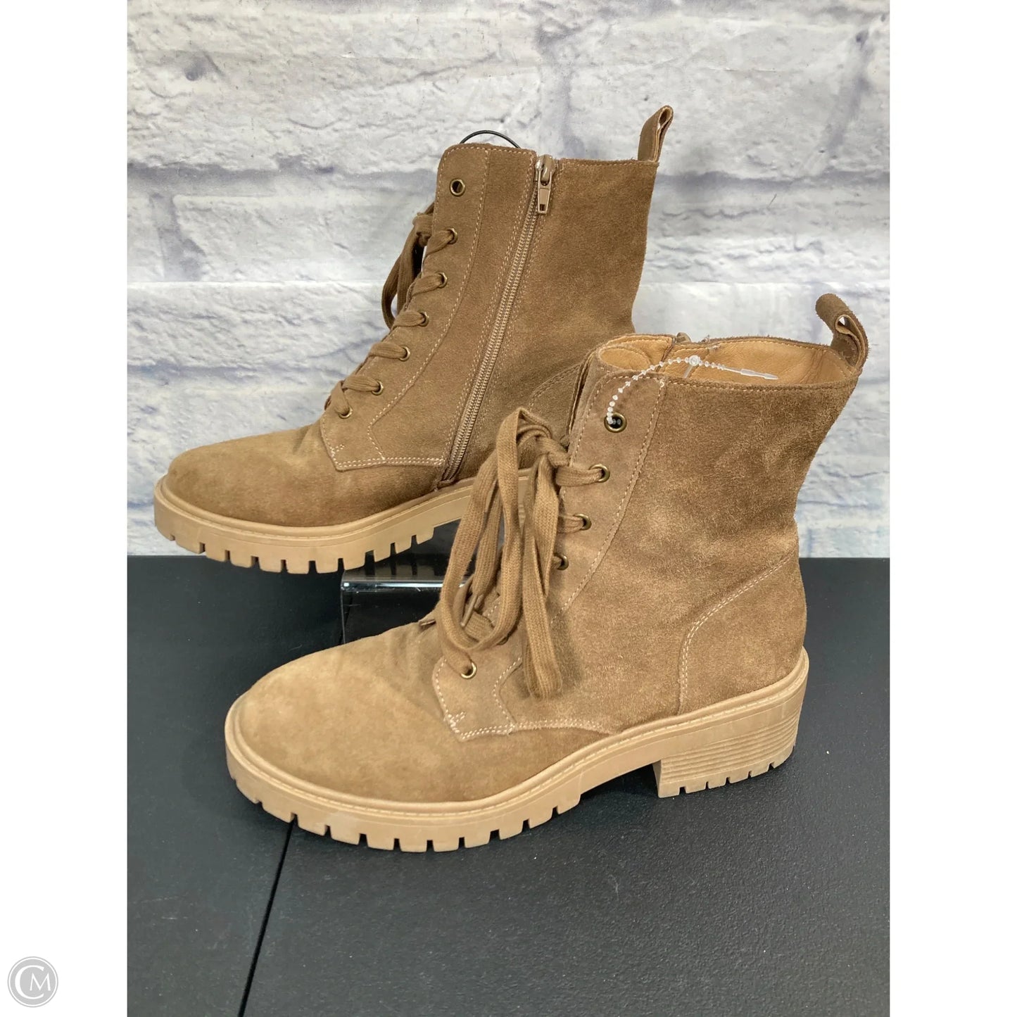 Boots Combat By Crown Vintage In Beige, Size: 10