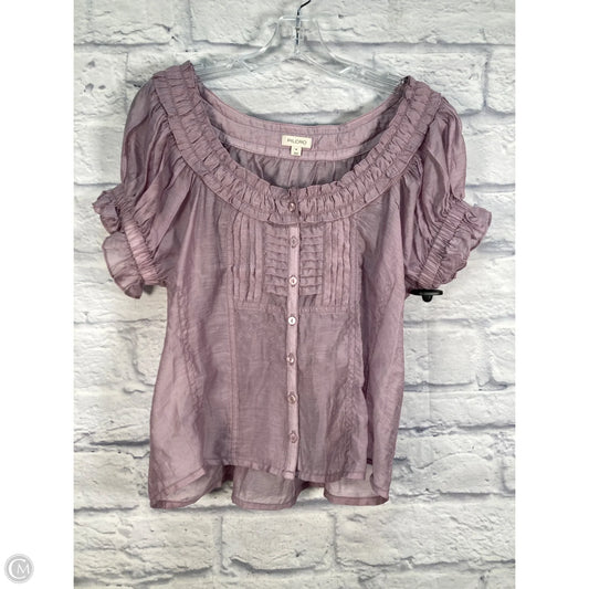 Top Short Sleeve By Pilcro In Purple, Size: M