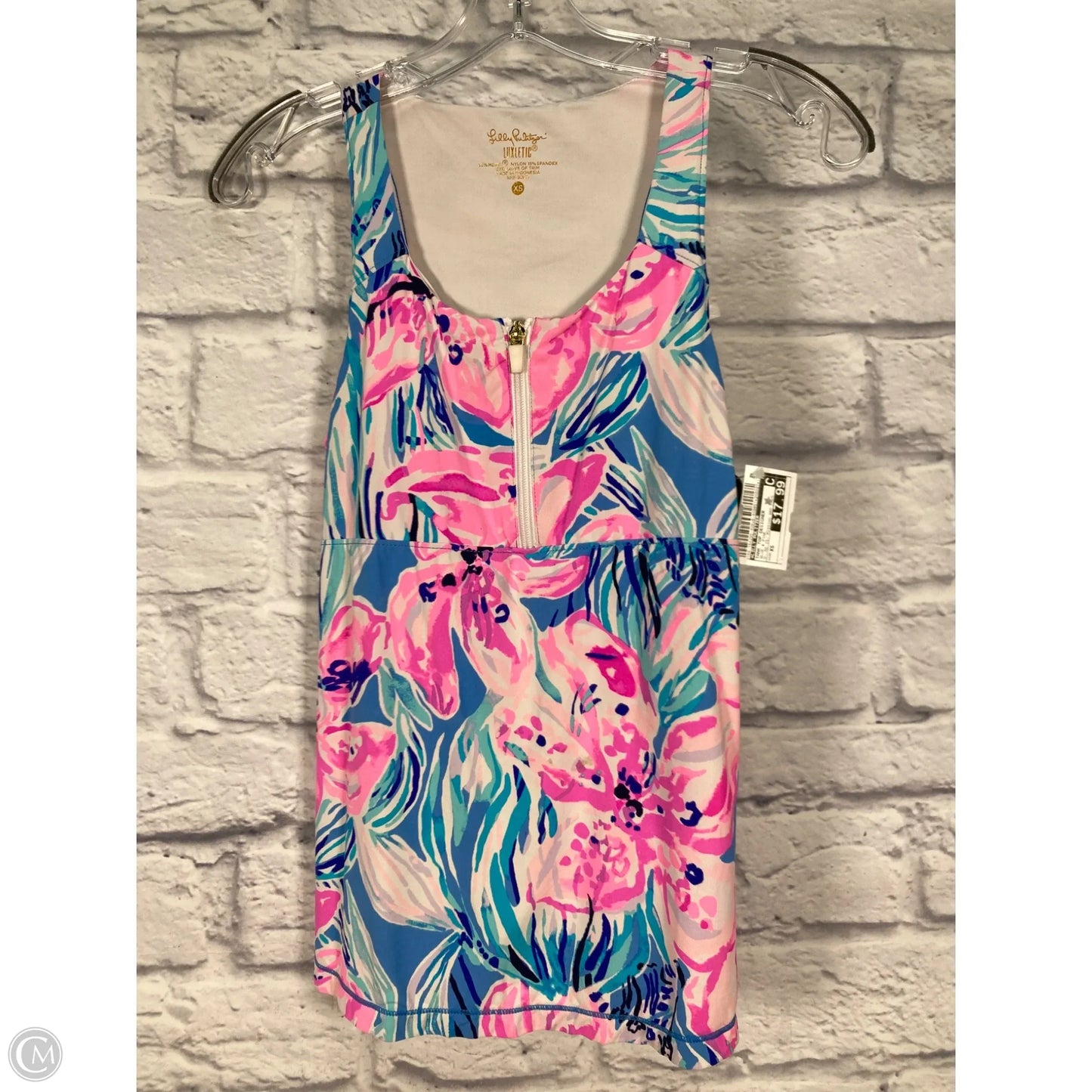 Tank Top Designer By Lilly Pulitzer In Blue & Pink, Size: Xs