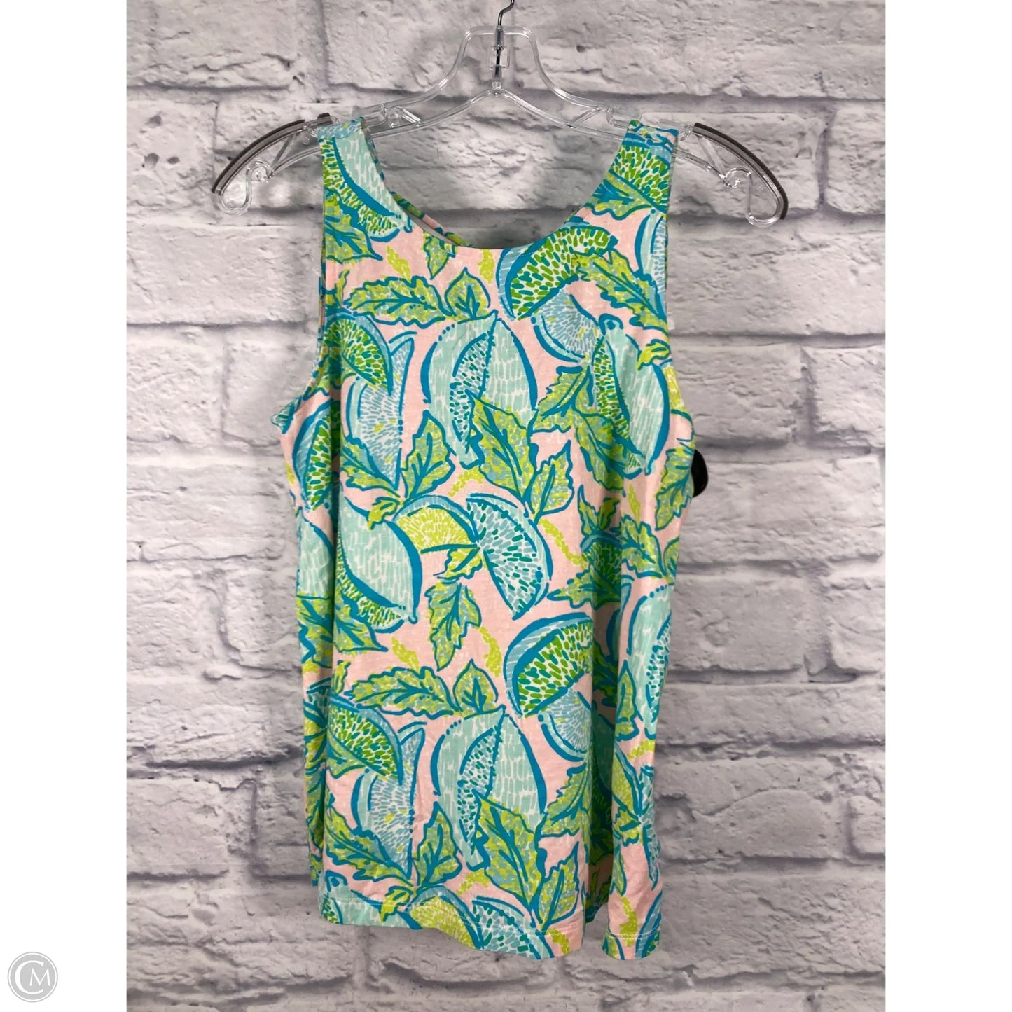 Top Sleeveless Designer By Lilly Pulitzer In Blue & Green, Size: Xs